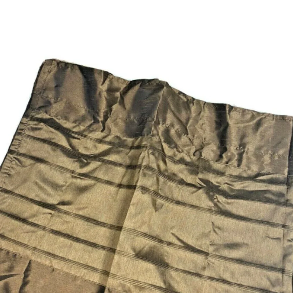 1 Single Brown Curtain Panel 94 Faux Silk Drape